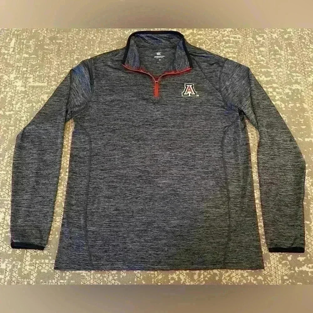 Arizona Wildcats Colosseum 1/4 Zip Pullover Men’s size Medium Navy Heather Grey